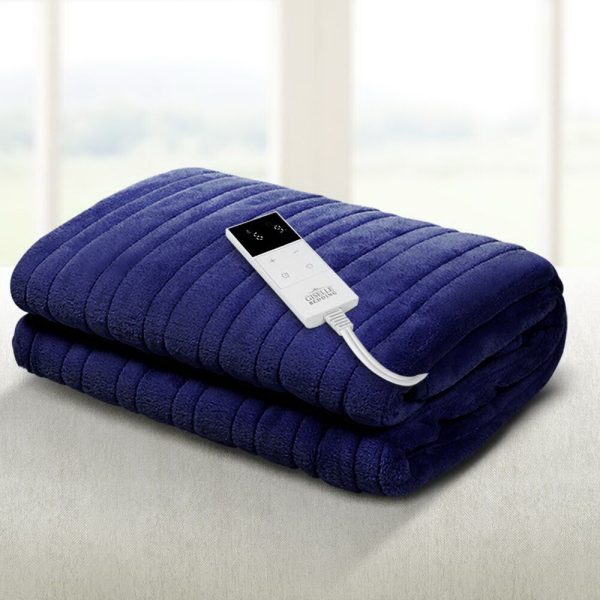 Bedding Electric Throw Blanket – Navy Blue