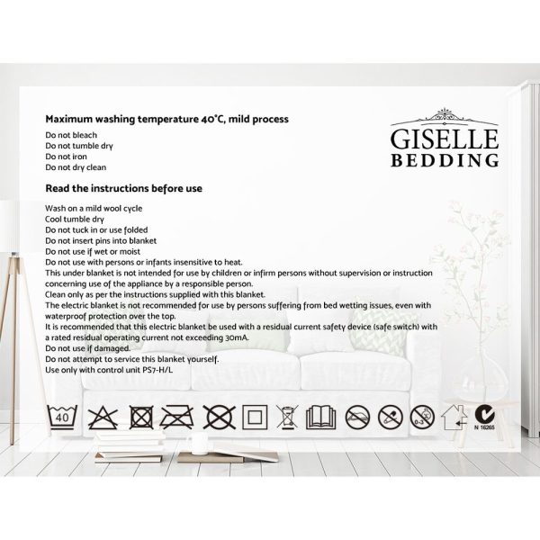 Bedding Electric Throw Blanket – Silver