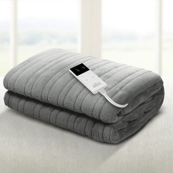 Bedding Electric Throw Blanket – Silver