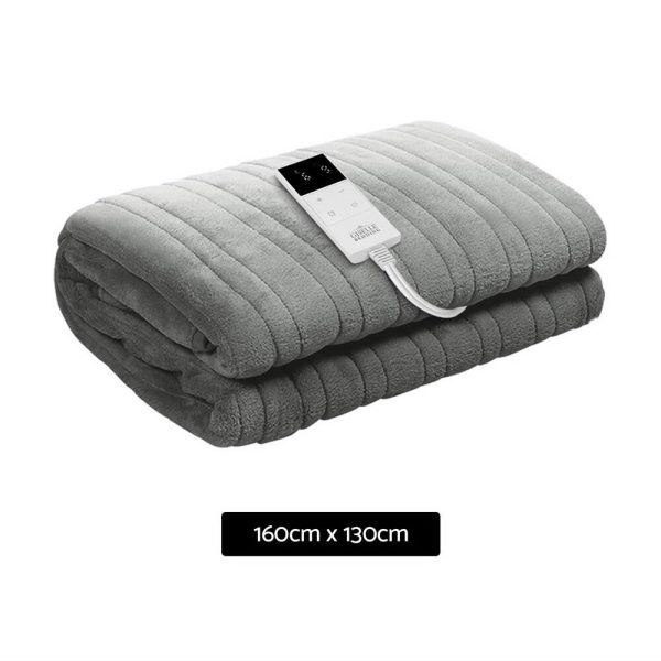 Bedding Electric Throw Blanket – Silver