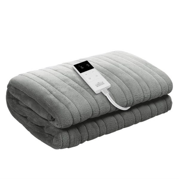Bedding Electric Throw Blanket – Silver