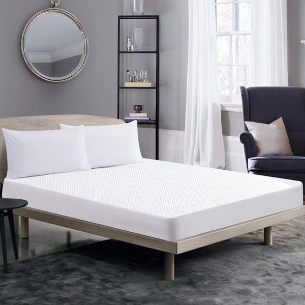 Mattress Protector Topper Polyester Cool Fitted Cover Waterproof – KING