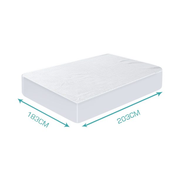 Mattress Protector Topper Polyester Cool Fitted Cover Waterproof – KING