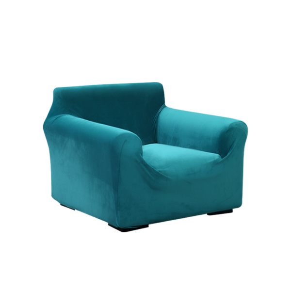 Sofa Cover Couch High Stretch Super Soft Plush Protector Slipcover – Green, 1 Seater