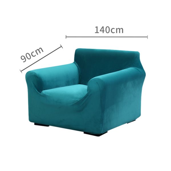 Sofa Cover Couch High Stretch Super Soft Plush Protector Slipcover – Green, 1 Seater
