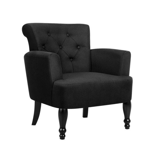 Armchair Wingback Charcoal Lothair