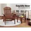 Adirondack Outdoor Chairs Wooden Foldable Beach Chair Patio Furniture Brown