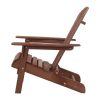 Adirondack Outdoor Chairs Wooden Foldable Beach Chair Patio Furniture Brown