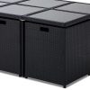 13 Piece Wicker Outdoor Dining Table Set – Black