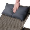 Outdoor Sun Lounge Furniture Day Bed Wicker Pillow Sofa Set