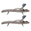 Outdoor Sun Lounge Furniture Day Bed Wicker Pillow Sofa Set