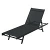 Sun Lounge Outdoor Lounger Steel Beach Chair Patio Furniture Black