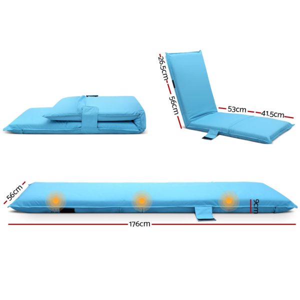 Floor Lounge Sofa Camping Chair Blue