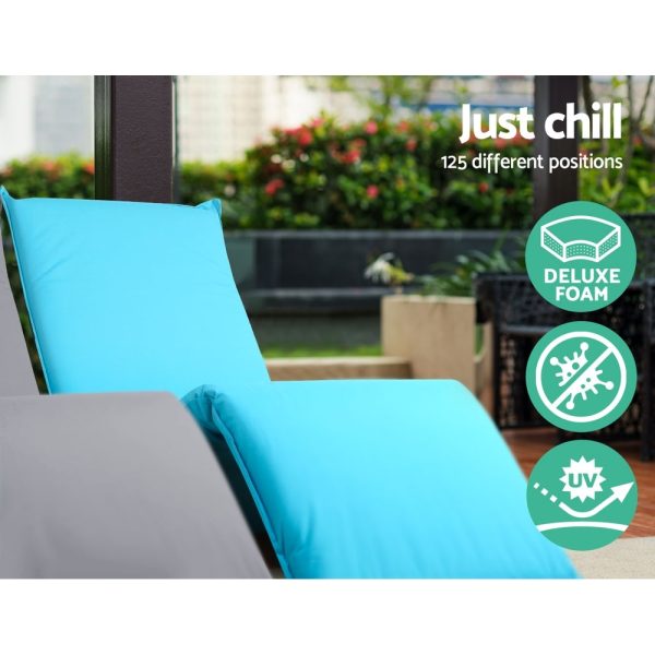 Floor Lounge Sofa Camping Chair Blue