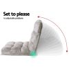Lounge Sofa Floor Recliner Futon Chaise Folding Couch – Grey