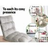 Lounge Sofa Floor Recliner Futon Chaise Folding Couch – Grey