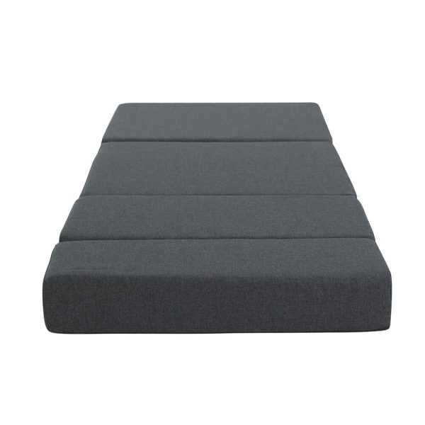 Bedding Foldable Mattress Folding Foam Bed Floor Mat Grey