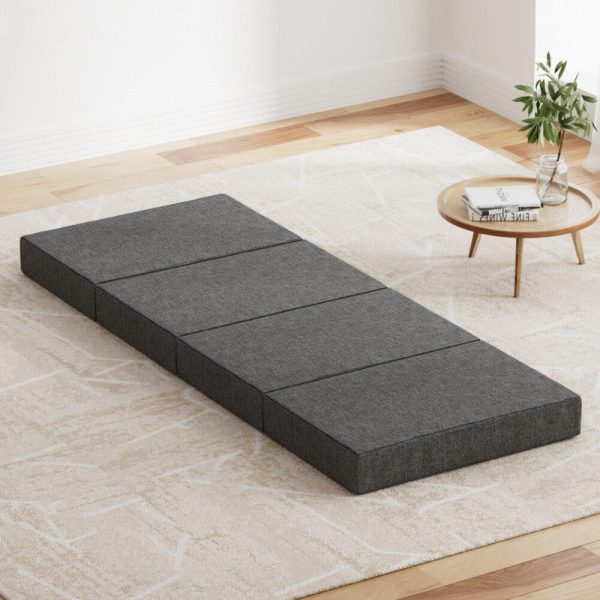 Bedding Foldable Mattress Folding Foam Single Grey