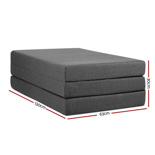 Bedding Foldable Mattress Folding Foam Double Grey