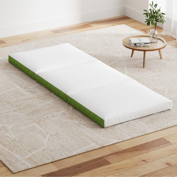 Bedding Foldable Mattress Folding Foam Trifold Green