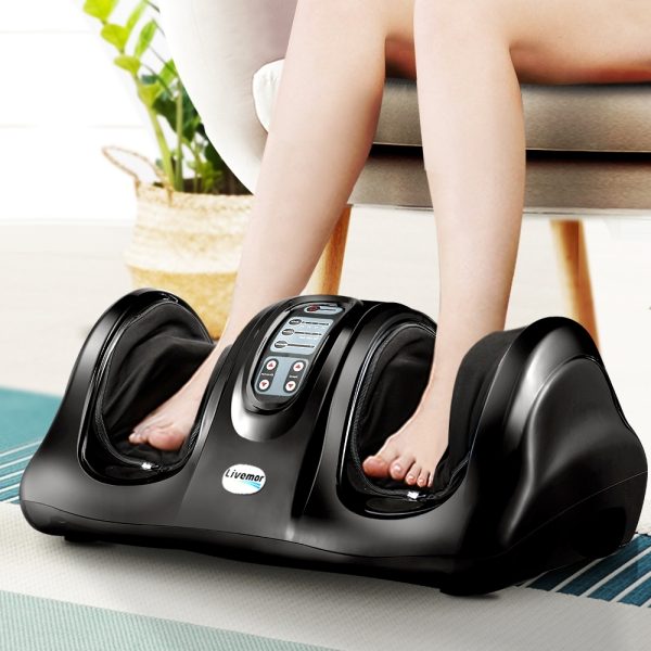 Foot Massager Shiatsu Massagers Electric Remote Roller Kneading Black