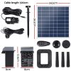 Gardeon Solar Pond Pump with Battery Kit LED Lights 9.8FT