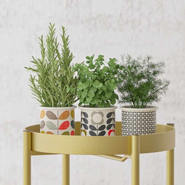 2 Layer 50cm Gold Metal Plant Stand Flower Pot Holder Corner Shelving Rack Indoor Display