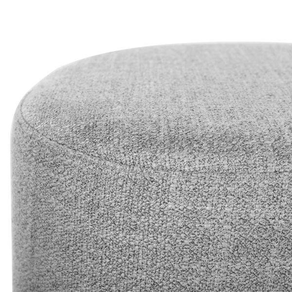 Ottoman Foot Stool Square Linen Grey