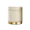 Ottoman Foot Stool with Storage Round Velvet Foot Rest Pouffe Footstool – Cream