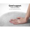 Round Velvet Ottoman Foot Stool Foot Rest Pouffe Padded Seat Footstool – Grey