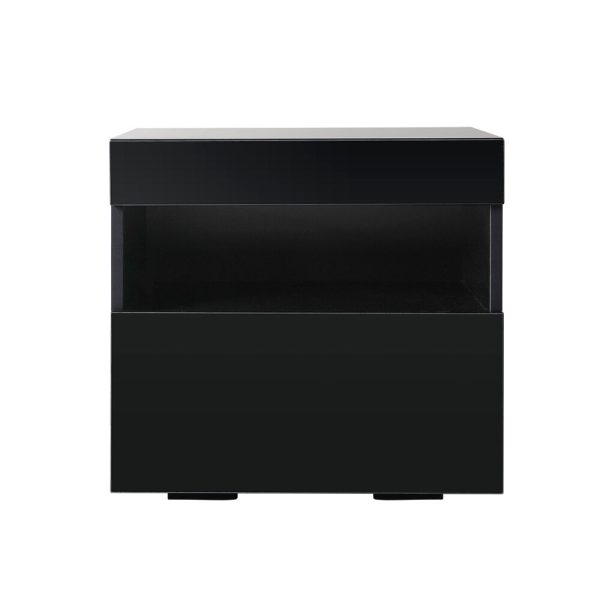 Bedside Table LED – HERES Black