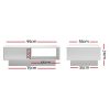 Coffee Table LED Lights High Gloss Storage Drawer Modern Furniture – White