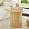 Coffee Table Round Side Table Fluted Base PIIA