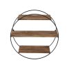 Floating Wall Shelf Round 3-Tier