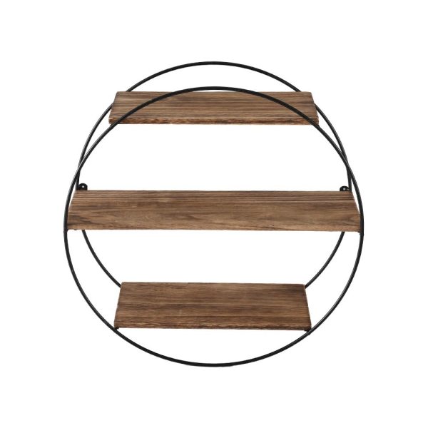 Floating Wall Shelf Round 3-Tier