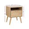 Bedside Table Drawers Side Table Shelf Storage Cabinet Nightstand GORR