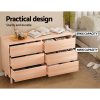 6 Chest of Drawers Cabinet Dresser Table Tallboy Storage Bedroom Pine