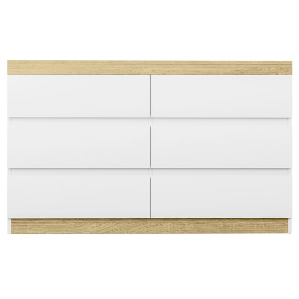 6 Chest of Drawers Cabinet Dresser Table Tallboy Storage Bedroom White