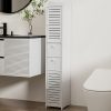 Bathroom Toilet Storage Cabinet Laundry Tallboy Cupboard Slim Corner