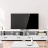 TV Stand Entertainment Unit with Drawers – White