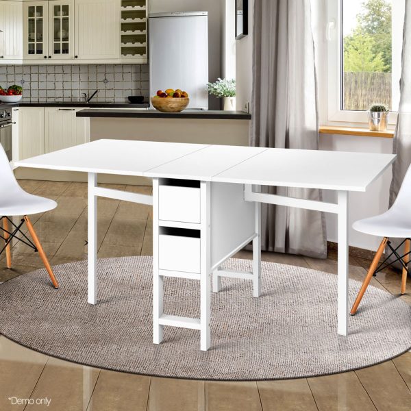Dining Table Rectangular Extendable White