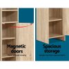 185cm Bathroom Cabinet Tallboy Furniture Toilet Storage Laundry Cupboard – Oak
