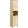 185cm Bathroom Cabinet Tallboy Furniture Toilet Storage Laundry Cupboard – Oak