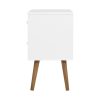 Bedside Table 2 Drawers – BONDS White