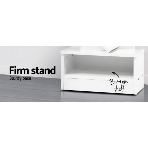 Display Shelf Tree Bookshelf Book Storage Rack Bookcase – White, 7 Shelf