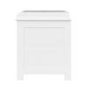 Fabric Shoe Bench with Drawers – White & Grey
