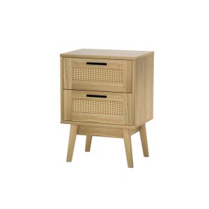 Grantham Bedside Tables Rattan Drawers Side Table Nightstand Storage Cabinet Wood – Model 2