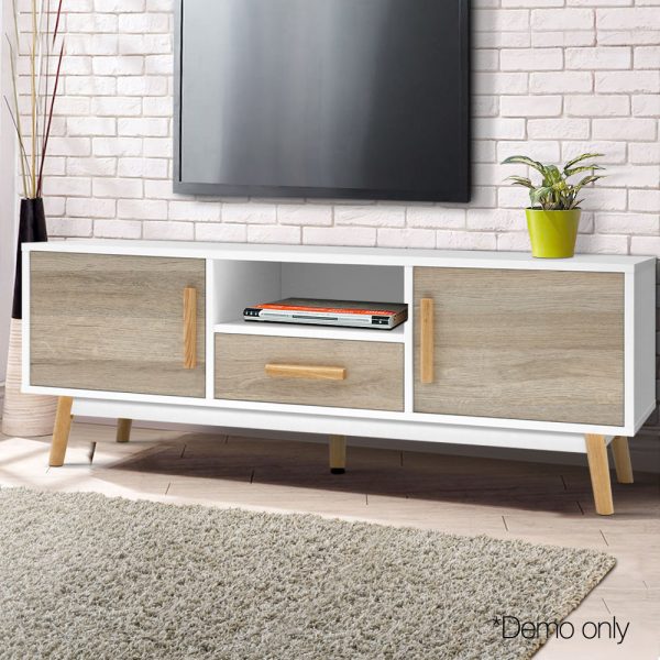 Wooden Entertainment Unit – White & Wood