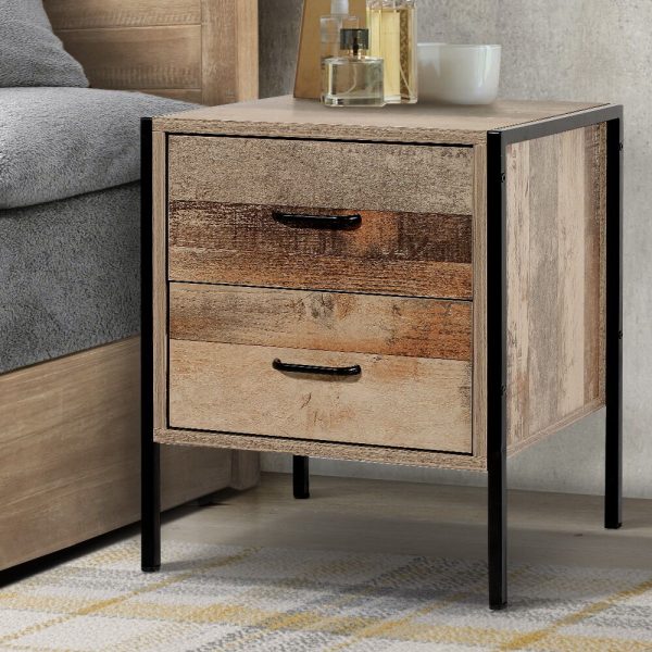 Bedside Table 2 Drawers – BARNLY