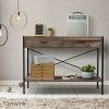 Console Table 2 Drawers Walnut Marconi